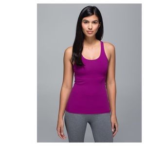 NWT Lululemon Crossback Tank in Plum/Black